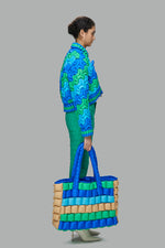 CLASSIC ARMOR PATTERN COLOR STRIPE DOWN JACKET