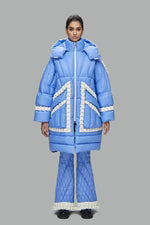 PEARL TRIM DOWN COAT