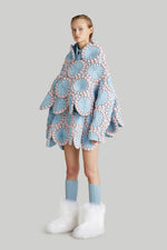 RAXXY PINK&BLUE FIREWORK GOOSE DOWN SHAWL