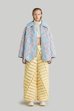 PINK&BLUE FIREWORKS GOOSE DOWN JACKET