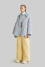 PINK&BLUE FIREWORKS GOOSE DOWN JACKET