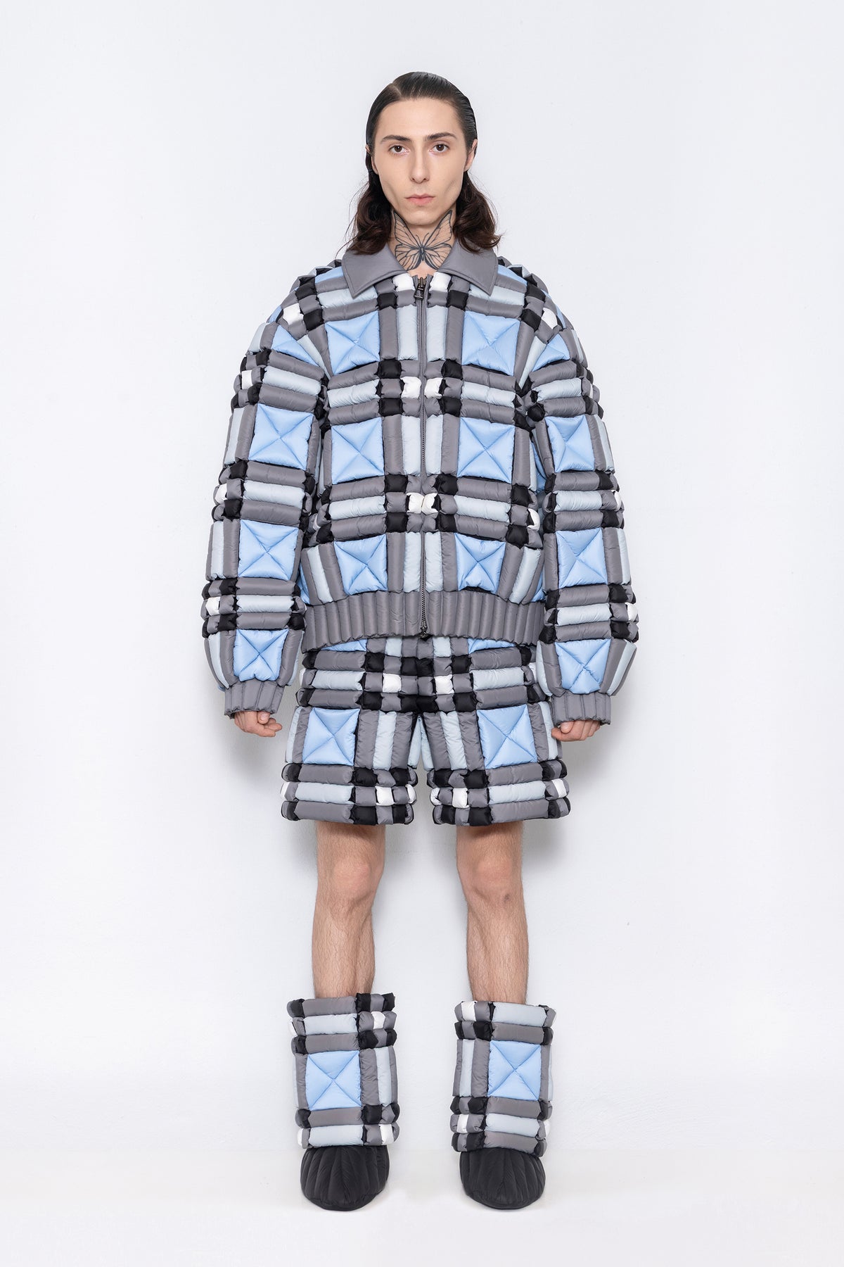 RAXXY CLASSIC SCOTTISH TARTAN GOOSE DOWN JACKET
