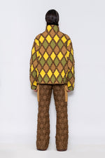 RAXXY “SUNFLOWER” QUILTED PATTERN GOOSE DOWN HOODIE