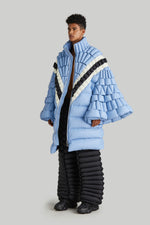 V DECORATIVE FIREWORKS SLEEVE GOOSE DOWN COAT