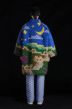 “THE GREAT WALL"MOSAICS OVERSIZED GOOSE DOWN COAT