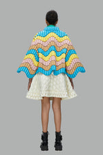 STEREO WAVY BUTTERFLY SILHOUETTE DOWN JACKET