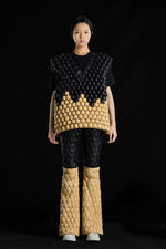 5-DIMENSIONAL KIRIN PATTERN STITCHING "MOUNTAIN" GOOSE DOWN VEST