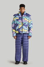 "PAPER CUTTING CRAFT"CAMOUFLAGE GOOSE DOWN JACKET