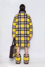 RAXXY CLASSIC SCOTTISH TARTAN LONG LENGTH GOOSE DOWN COAT