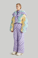 RAXXY WAVE LAPEL GOOSE DOWN JACKET