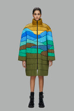 THE VAST LAND BAMBOO PATTERN DOWN WINDBREAKER