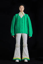 5-DIMENSIONAL CROCODILE GOOSE DOWN CARDIGAN