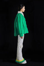 5-DIMENSIONAL CROCODILE GOOSE DOWN CARDIGAN