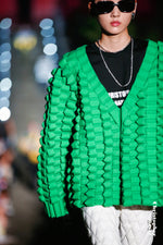 5-DIMENSIONAL CROCODILE GOOSE DOWN CARDIGAN